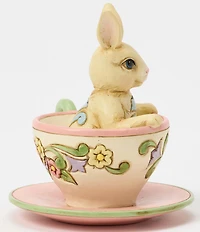 Jim Shore Heartwood Creek Easter Collection Bunny in Teacup Mini Figurine