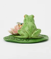 Jim Shore Heartwood Creek Frog and Dragonfly on Lilypad Figurine
