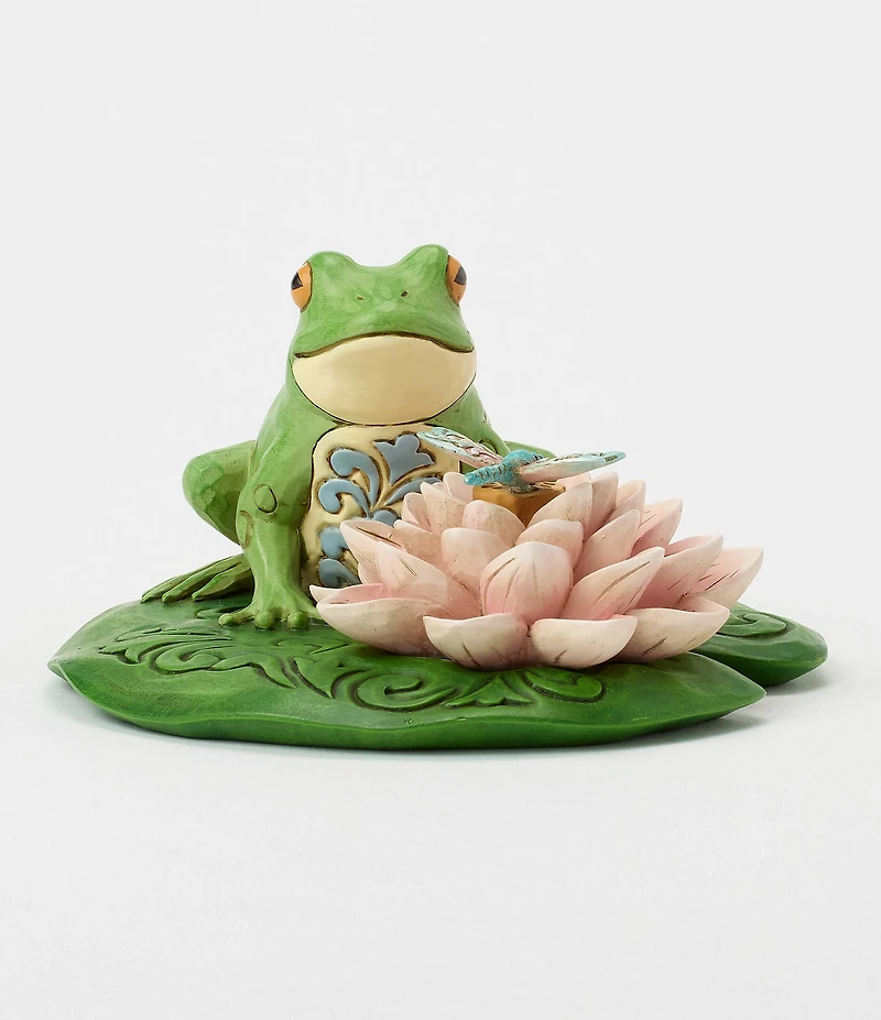 Jim Shore Heartwood Creek Frog and Dragonfly on Lilypad Figurine