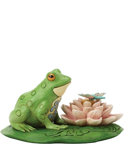 Jim Shore Heartwood Creek Frog and Dragonfly on Lilypad Figurine