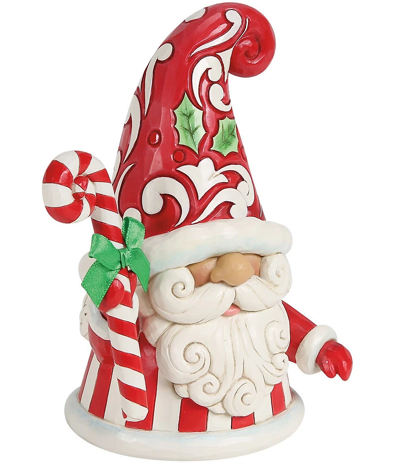 Jim Shore Heartwood Creek Gnome Holding Large Candy Cane Figurine