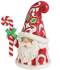 Jim Shore Heartwood Creek Gnome Holding Large Candy Cane Figurine
