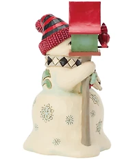 Jim Shore Heartwood Creek Highland Glen Snowman with Birdhouse Figurine