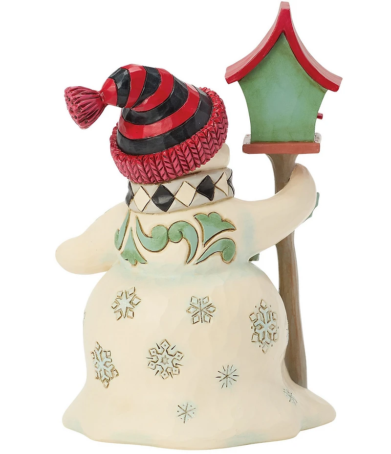 Jim Shore Heartwood Creek Highland Glen Snowman with Birdhouse Figurine