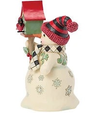Jim Shore Heartwood Creek Highland Glen Snowman with Birdhouse Figurine