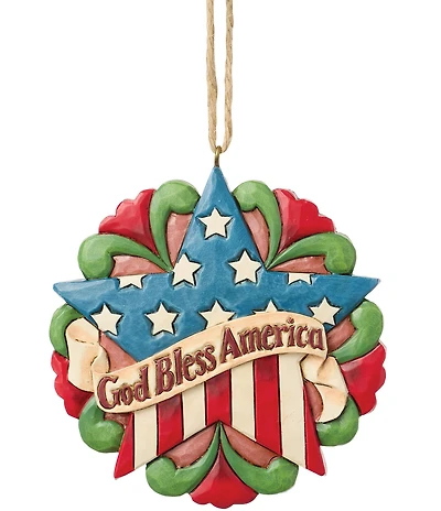 Jim Shore Heartwood Creek Patriotic Star Hanging Ornament