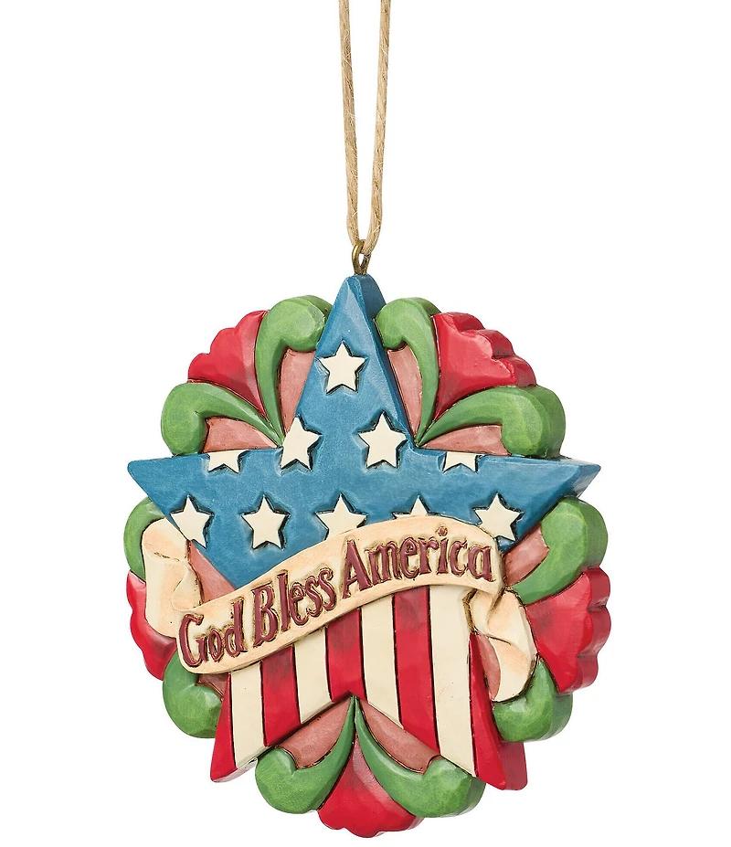 Jim Shore Heartwood Creek Patriotic Star Hanging Ornament