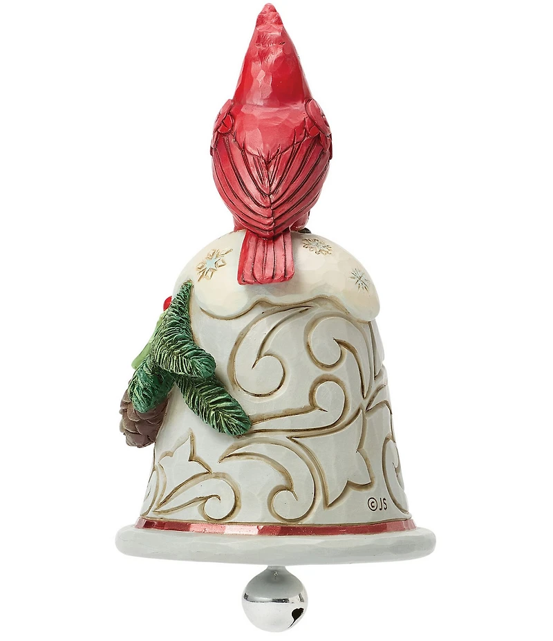 Jim Shore Heartwood Creek Pint Sized Cardinal Perched On Bell Figurine