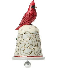 Jim Shore Heartwood Creek Pint Sized Cardinal Perched On Bell Figurine