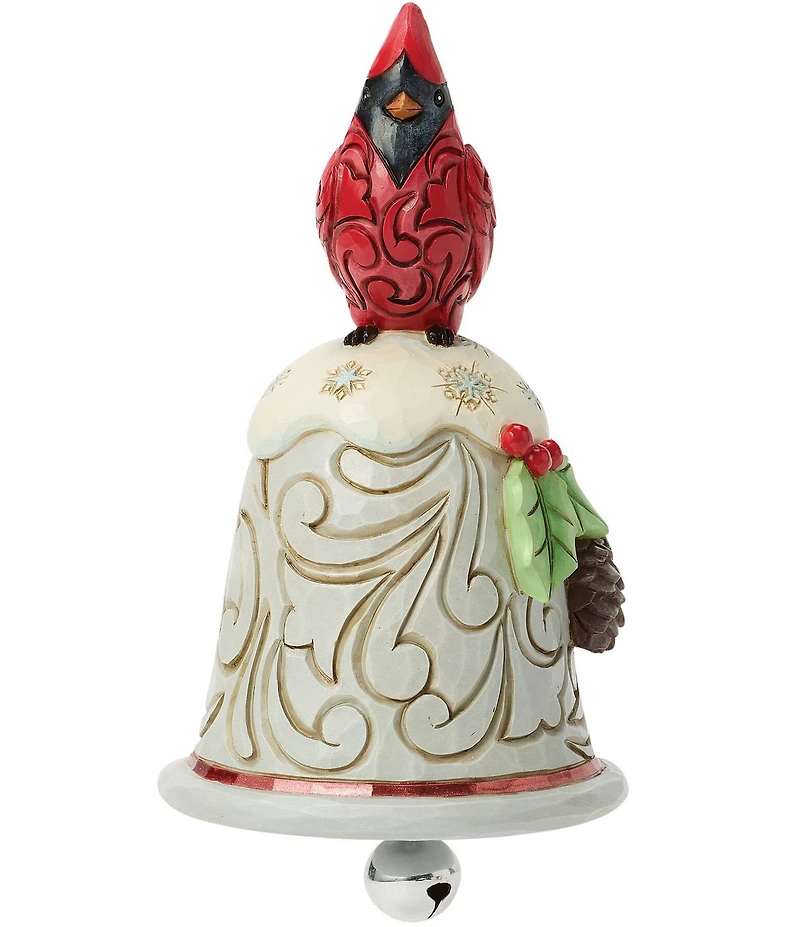Jim Shore Heartwood Creek Pint Sized Cardinal Perched On Bell Figurine