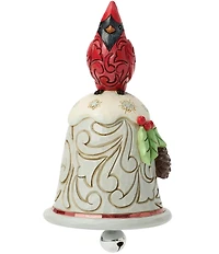 Jim Shore Heartwood Creek Pint Sized Cardinal Perched On Bell Figurine