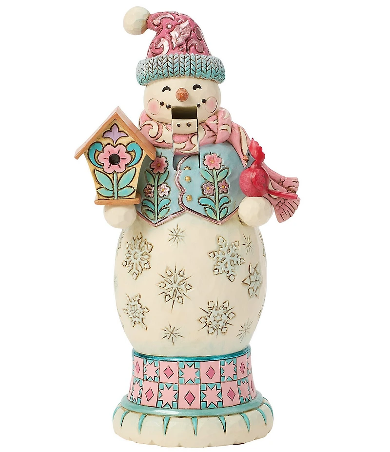 Jim Shore Heartwood Creek Royal Traditions Pastel Snowman Nutcracker Figurine