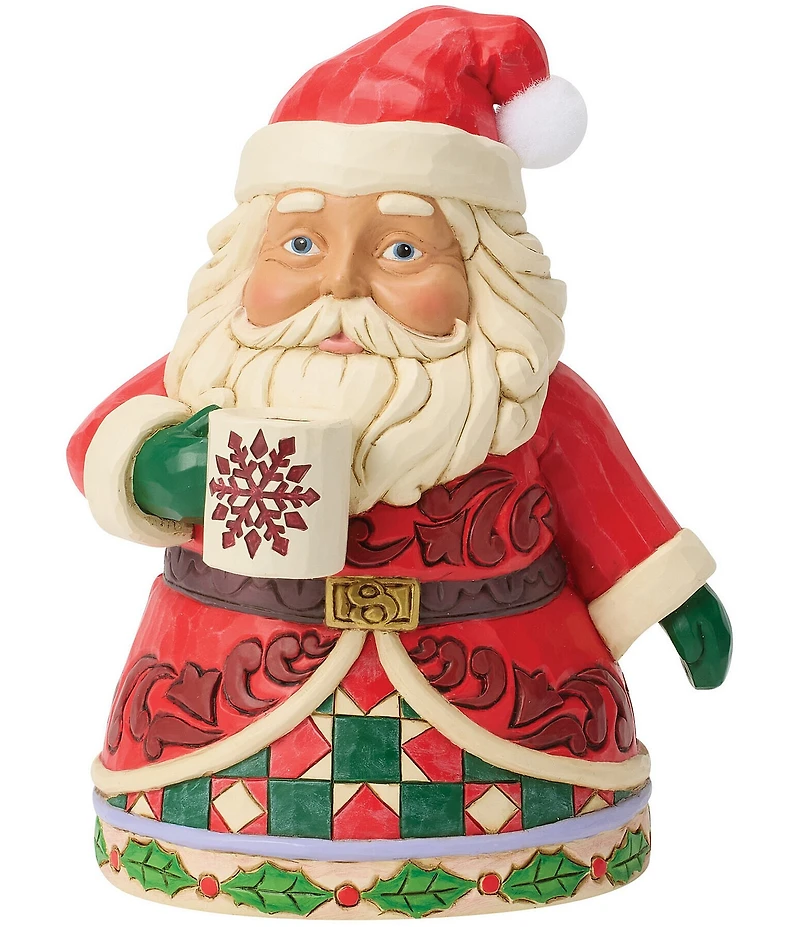 Jim Shore Heartwood Creek Santa Drinking Hot Cocoa Figurine