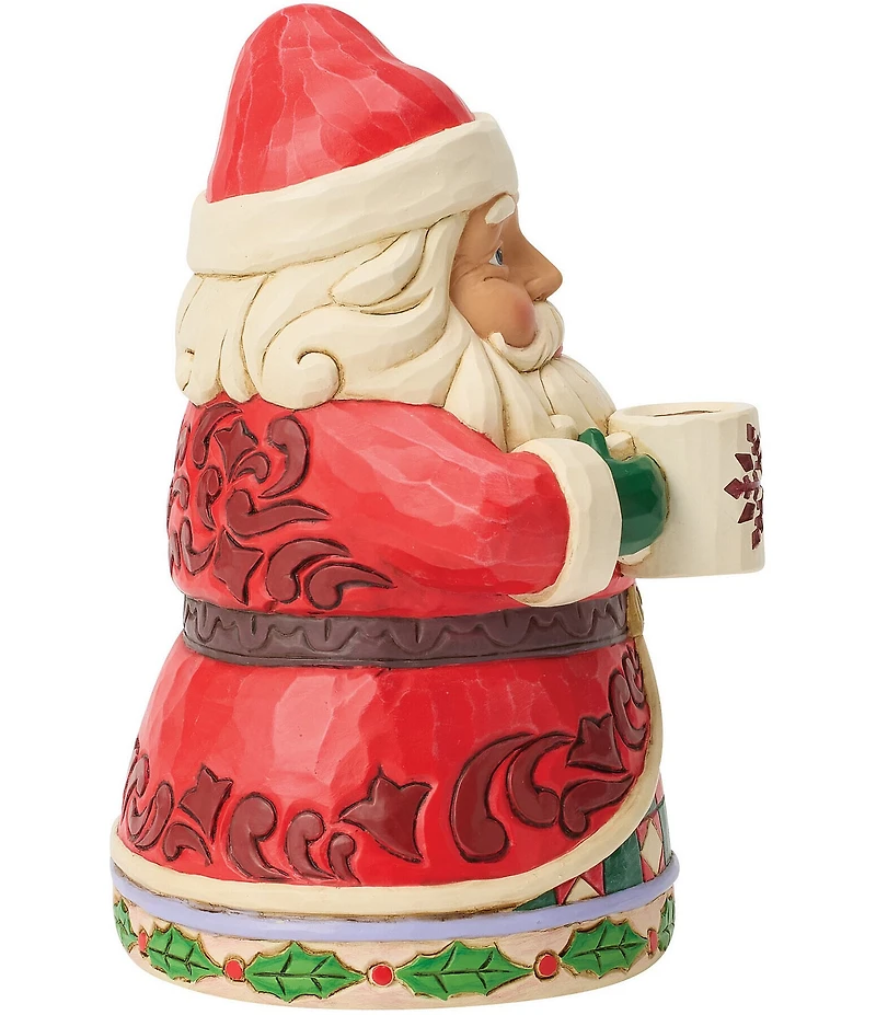 Jim Shore Heartwood Creek Santa Drinking Hot Cocoa Figurine