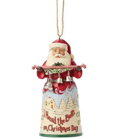Jim Shore Heartwood Creek Santa I Heard The Bells on Christmas Day Ornament