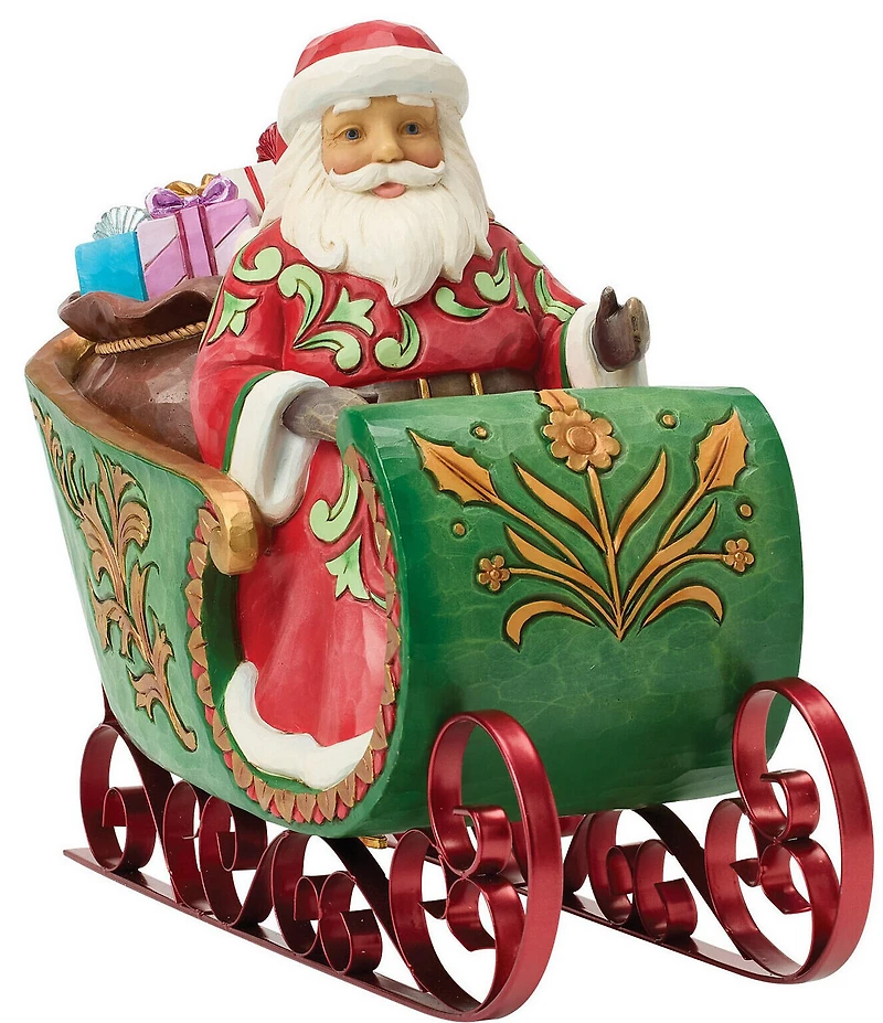 Jim Shore Heartwood Creek Santa Special Edition in Musical Sleigh Figurine