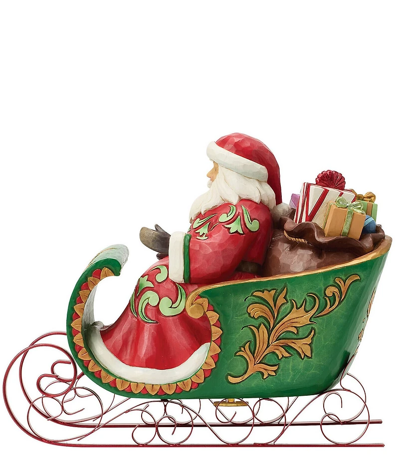 Jim Shore Heartwood Creek Santa Special Edition in Musical Sleigh Figurine