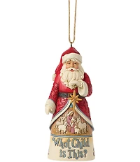 Jim Shore Heartwood Creek Santa What Child Is This Hanging Ornament