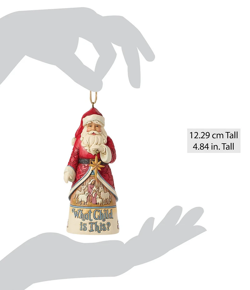 Jim Shore Heartwood Creek Santa What Child Is This Hanging Ornament