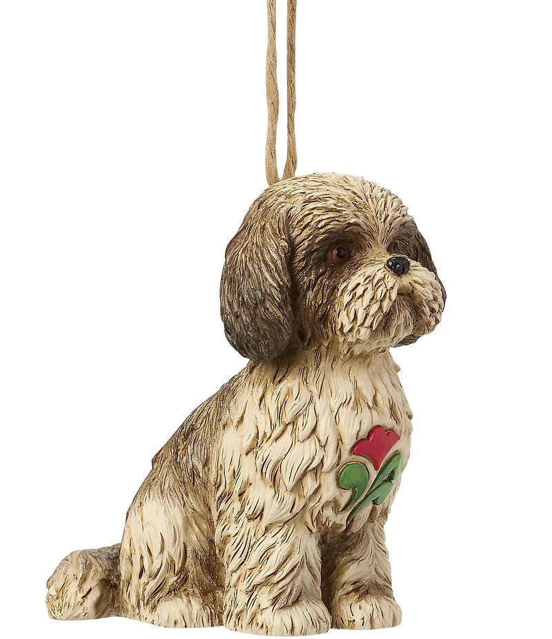 Jim Shore Heartwood Creek Shih Tzu Dog Hanging Ornament