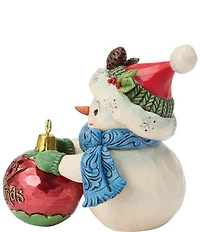 Jim Shore Heartwood Creek Snowman Ball Ornament Miniature Figurine