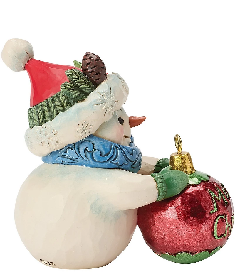 Jim Shore Heartwood Creek Snowman Ball Ornament Miniature Figurine