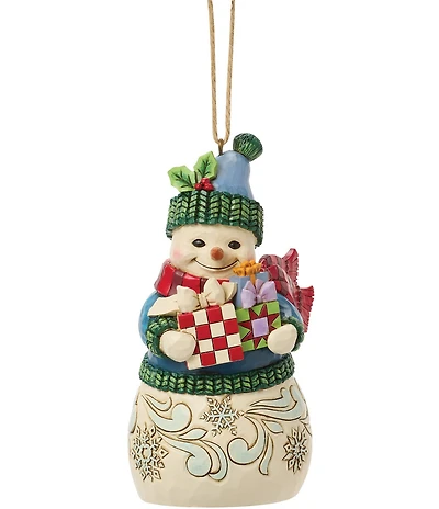 Jim Shore Heartwood Creek Snowman with Arms Full Hanging Ornament