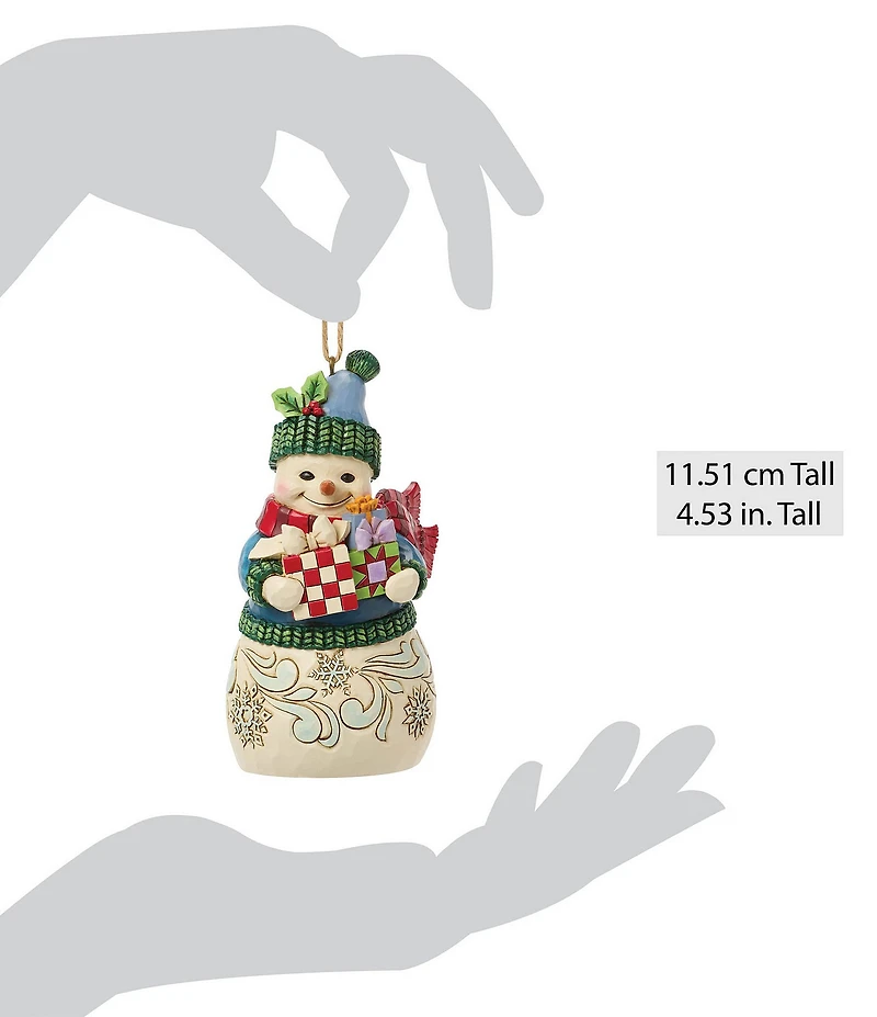 Jim Shore Heartwood Creek Snowman with Arms Full Hanging Ornament