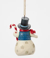 Jim Shore Heartwood Creek Snowman with Candy Cane Ornament