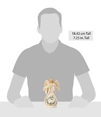 Jim Shore Heartwood Creek #double;Whispers of Winter#double; White Woodland Angel With Dove Figurine