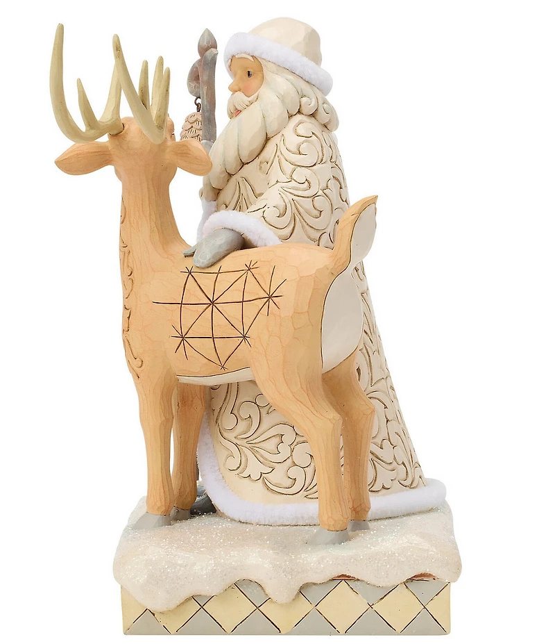 Jim Shore Heartwood Creek White Woodland Santa with Buck Figurine