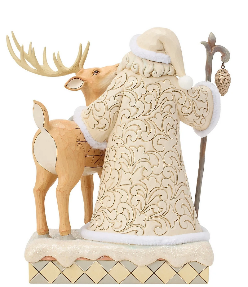 Jim Shore Heartwood Creek White Woodland Santa with Buck Figurine