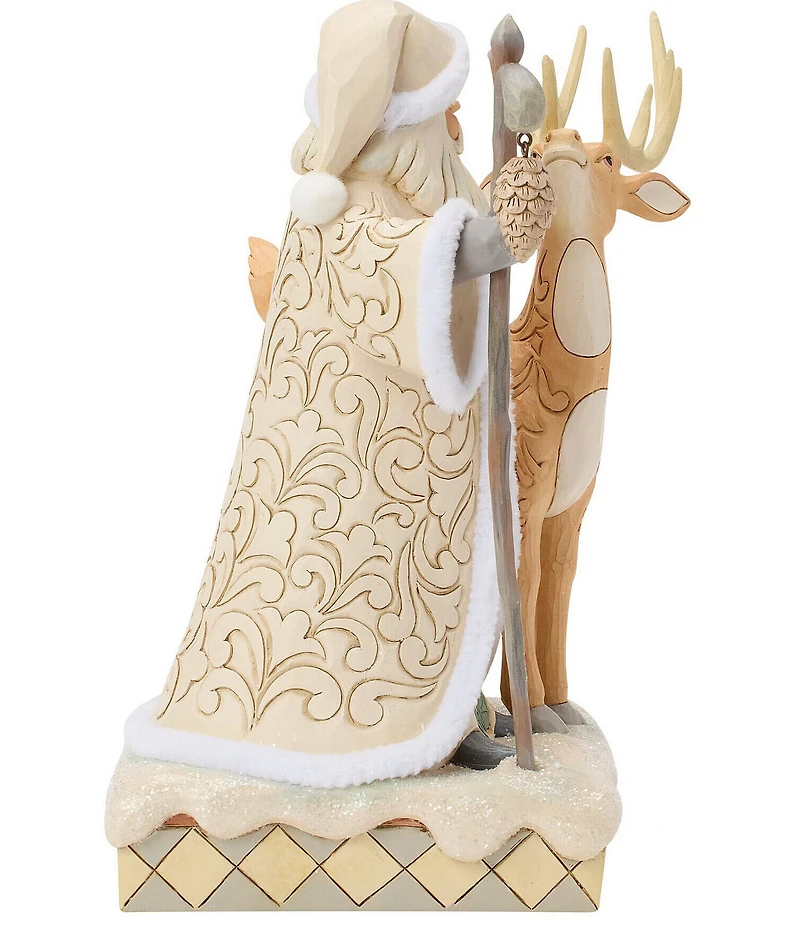 Jim Shore Heartwood Creek White Woodland Santa with Buck Figurine
