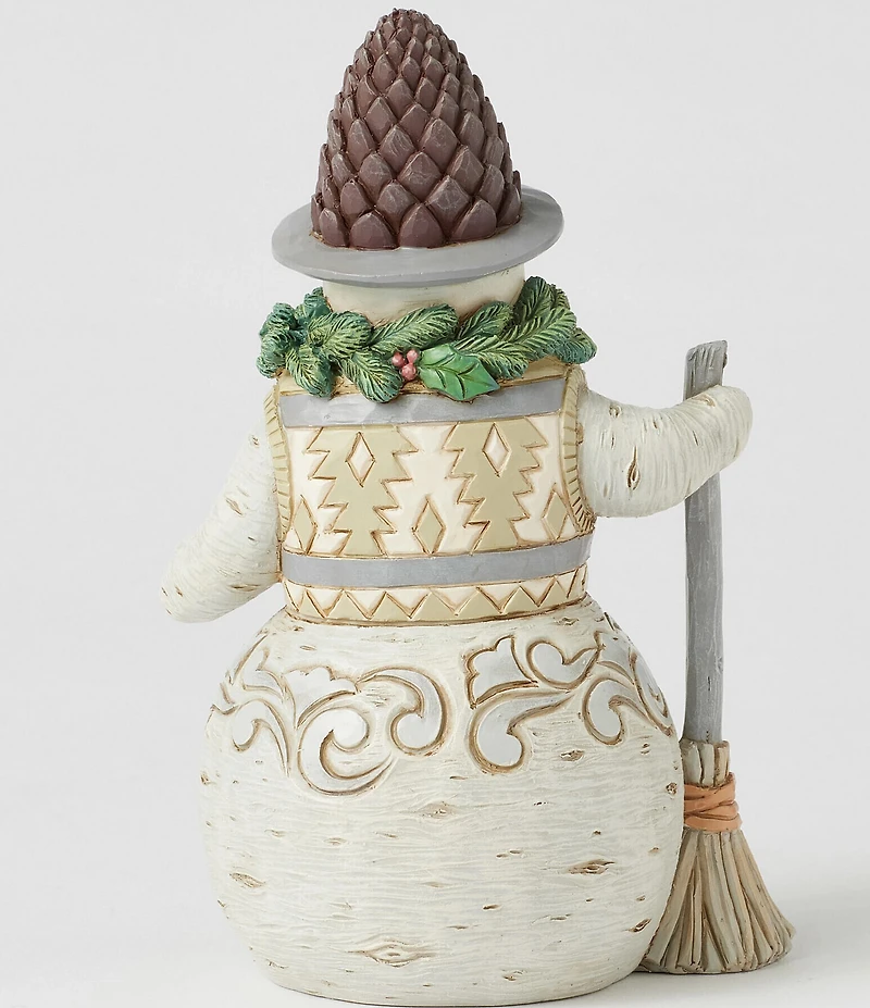 Jim Shore Heartwood Creek Woodland Snowman Pinecone Hat Figurine