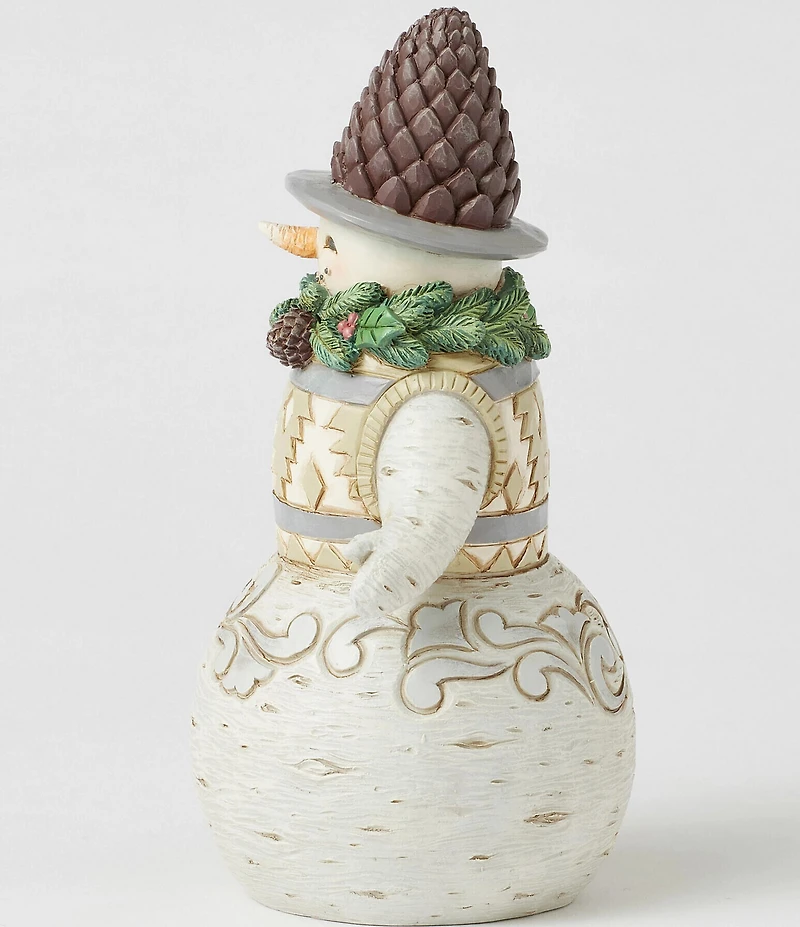 Jim Shore Heartwood Creek Woodland Snowman Pinecone Hat Figurine
