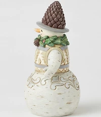 Jim Shore Heartwood Creek Woodland Snowman Pinecone Hat Figurine