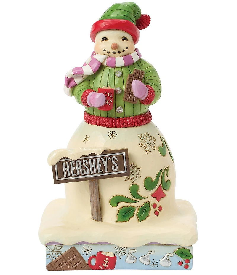 Jim Shore Hershey Collection Snowman with Hershey Sign Figurine