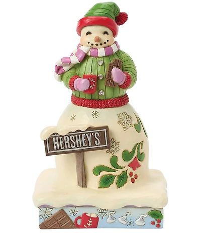 Jim Shore Hershey Collection Snowman with Hershey Sign Figurine