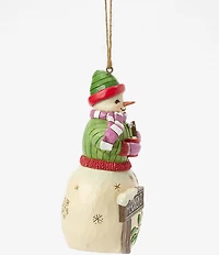 Jim Shore Hershey Collection Snowman with Hershey Sign Ornament