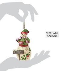 Jim Shore Hershey Collection Snowman with Hershey Sign Ornament