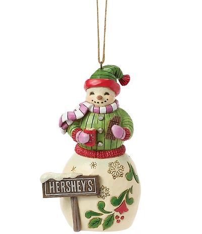 Jim Shore Hershey Collection Snowman with Hershey Sign Ornament