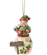Jim Shore Hershey Collection Snowman with Hershey Sign Ornament