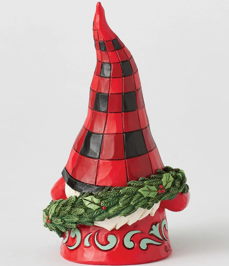 Jim Shore Highland Glen #double;Kiss-mas#double; Gnome with Wreath Figurine