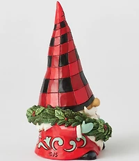 Jim Shore Highland Glen #double;Kiss-mas#double; Gnome with Wreath Figurine