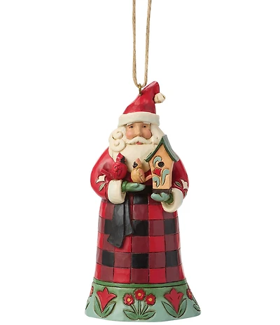 Jim Shore Highland Glen Santa Cardinal Hanging Ornament
