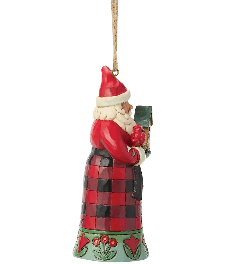 Jim Shore Highland Glen Santa Cardinal Hanging Ornament