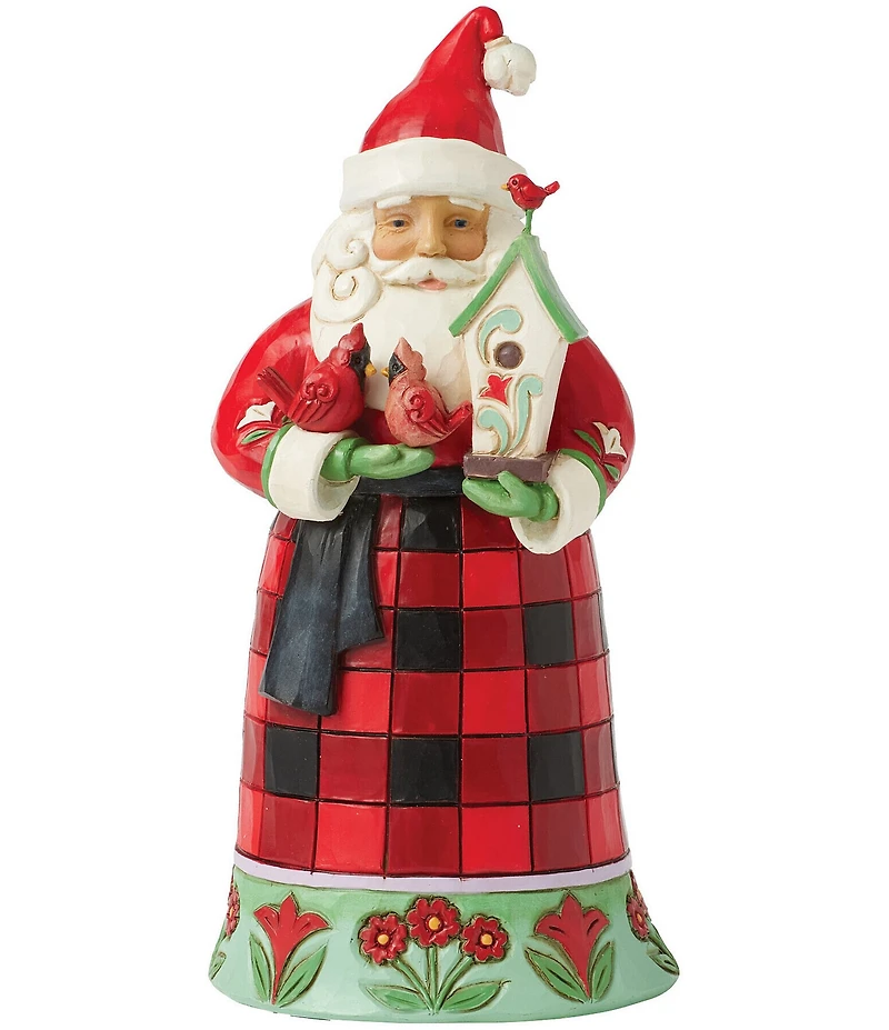 Jim Shore Highland Glen Santa Cardinals Christmas Figurine