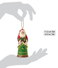 Jim Shore John Deere Collection Santa Holding a Tractor Ornament