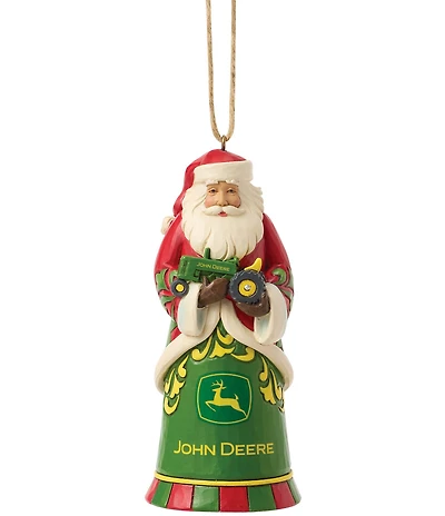 Jim Shore John Deere Collection Santa Holding a Tractor Ornament