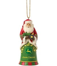 Jim Shore John Deere Collection Santa Holding a Tractor Ornament